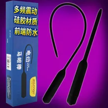 Male Vibration Stimulating Stick Penis Plug Urethral Dilators Soft Silicone Catheters SN-Hot
