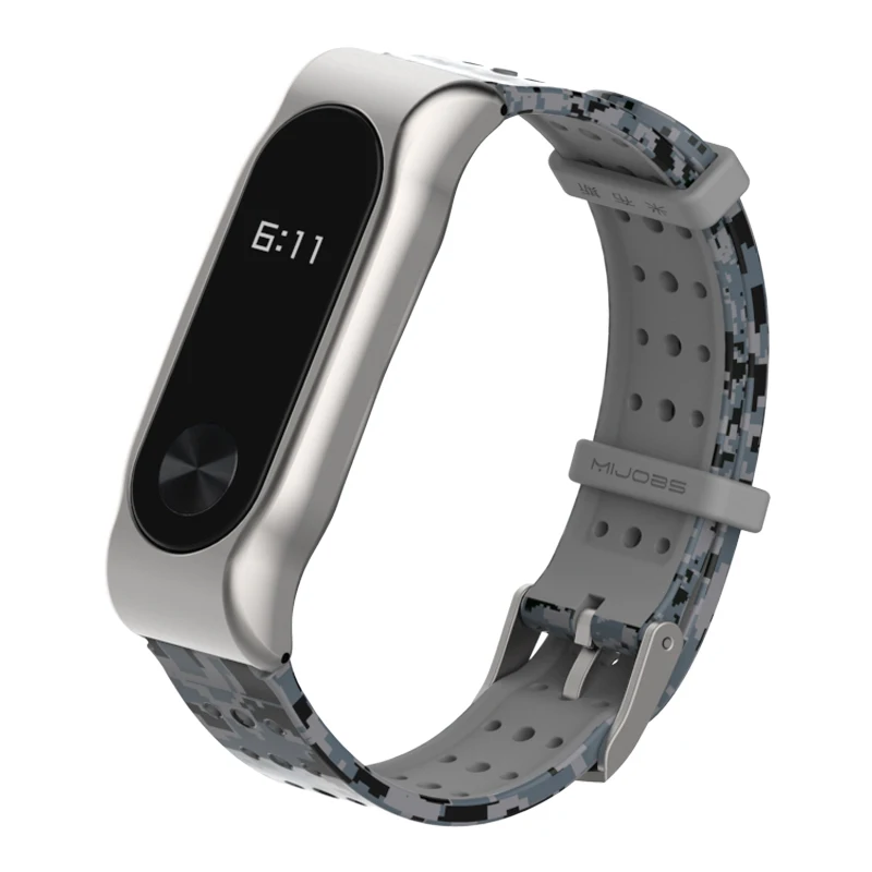 Ремешок для наручных часов Mi Band 2 Xiaomi аксессуары смарт силиконовый Камуфляжный