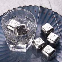 Многоразовые охлаждающие камни из нержавеющей стали кубики льда ведро бар водка виски камень Вино Виски шампанское пиво охладитель инструмент