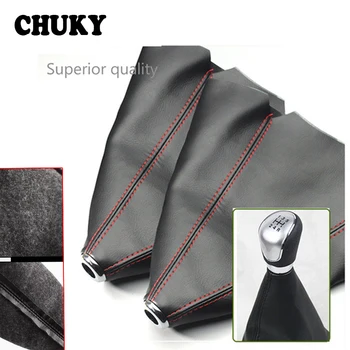 

CHUKY Gear Lever Dust-proof Cover Carbon Fiber Leather For Ford Focus 2 3 Toyota Avensis Skoda Rapid Fabia BMW E90 F30 Lacetti