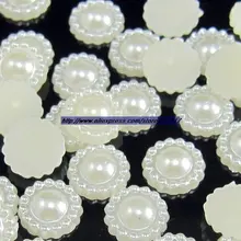 Цветок круглой формы 9 мм 2000 шт цвета слоновой кости имитация полукруглые жемчужины плоские сзади жемчуг отлично подходит для платья обувь Скрап заказ Diy