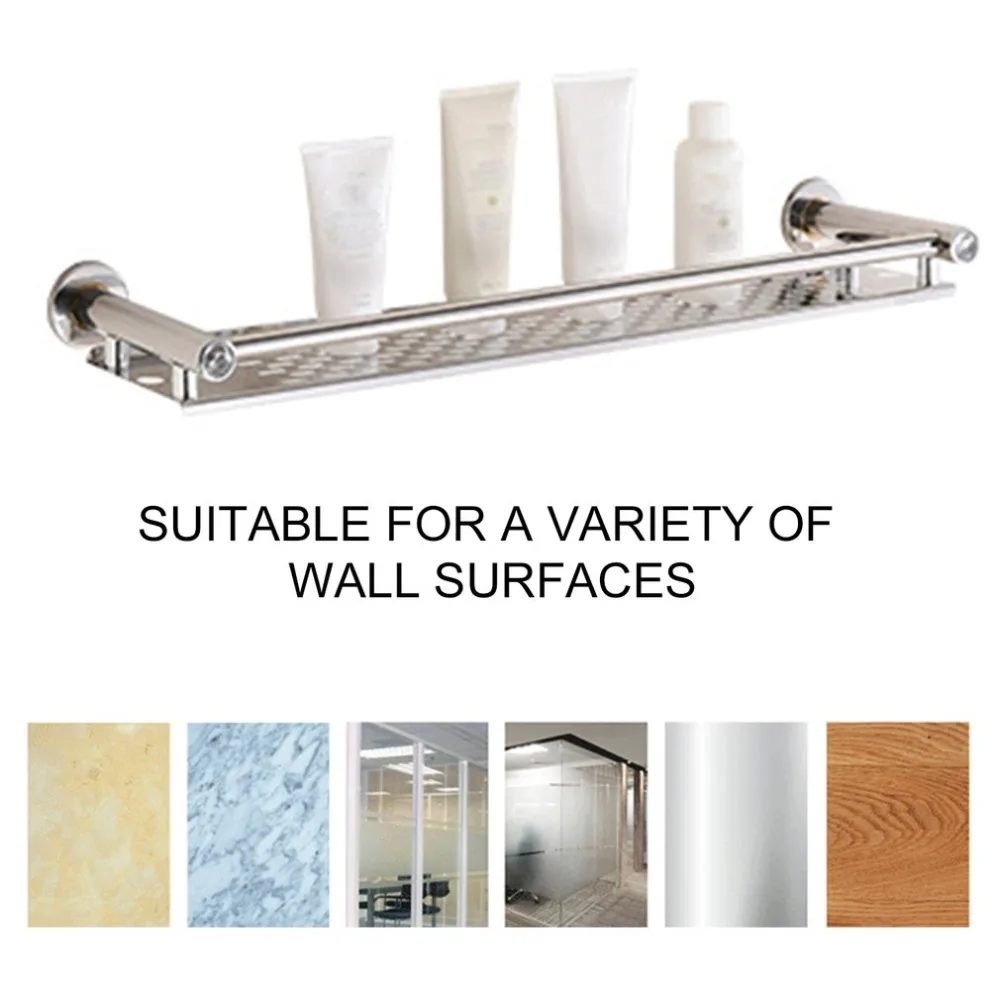 

Stainless Steel Anti-rust Frame Storage Shelf Wall Mounted Hanging Rack Toilet Washroom Bathroom Soap Sponge Holder