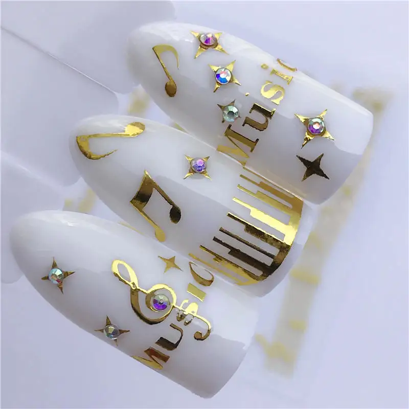 

YZWLE 1 Sheet Metallic Gold 3D Nail Sticker Tribal Dreamcatcher Feather Manicure Nail Art Adhesive Transfer Sticker Paper DIY