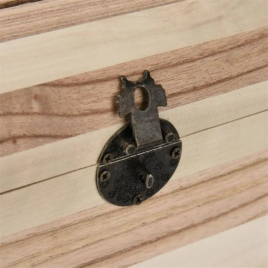 Birthday Gifts Christmas 1PC Wooden Piggy Bank Safe Money Box Savings With Lock Wood Carving Handmade Coin storage box