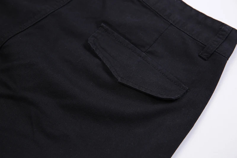 Высококачественные Новые Свободные Комбинезоны с несколькими карманами однотонные мужские комбинезоны хлопковые шорты спортивные