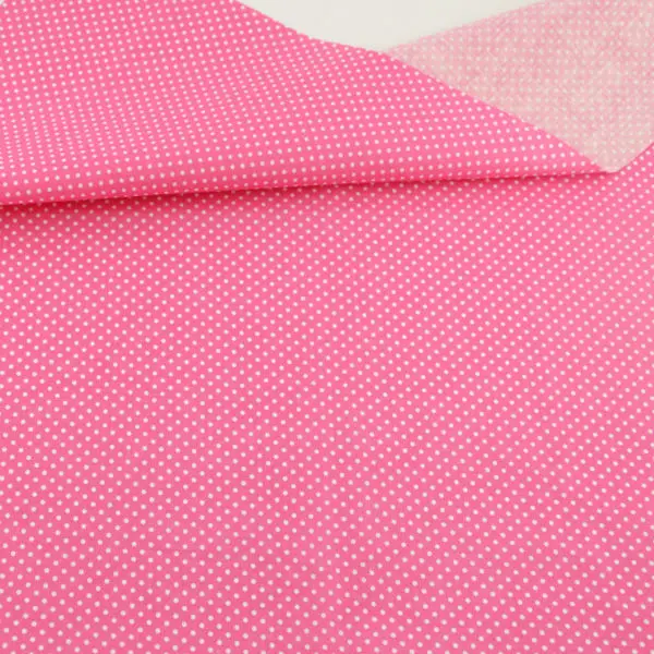 

Pink Cotton Fabric Little White Dots Style Patchwork Home Texitle Decoration Clothing Sewing Scrapbooking Dolls Teramile Fabric