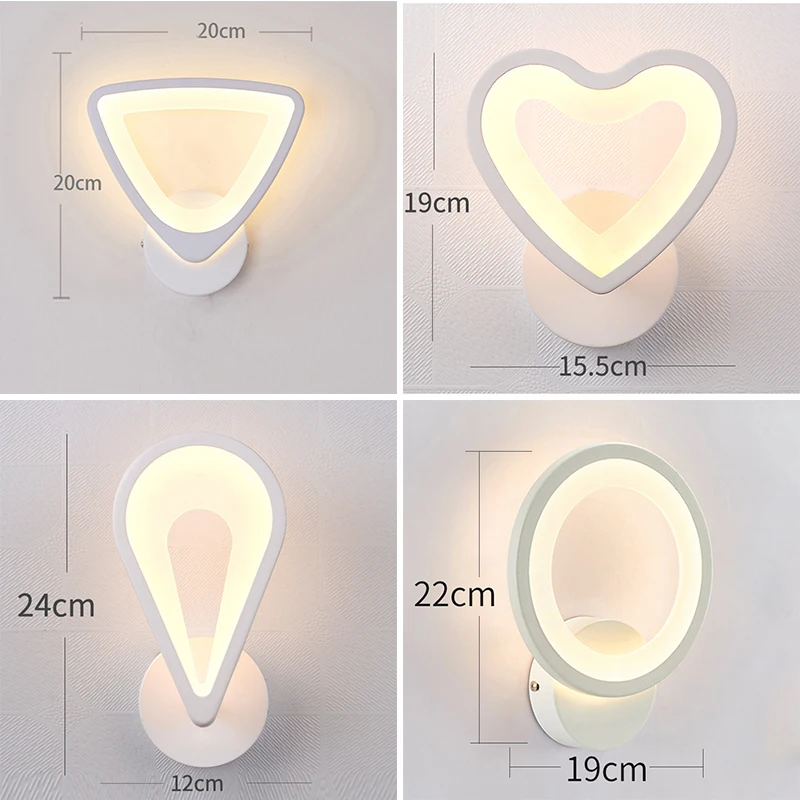 Светодиодные Настенные светильники для дома, спальни, настенная лампа, аппликация, светодиодная для гостиной, акриловая Современная зеркальная лампа, лампе, настенная аппликация