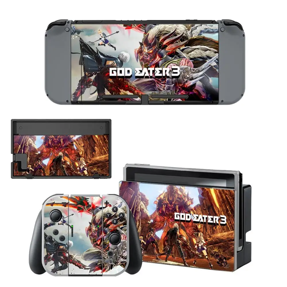 

God Eater 3 Sticker Vinyl Decal Nintend Switch Skin Sticker for NS Switch Console/Dock/Controllers