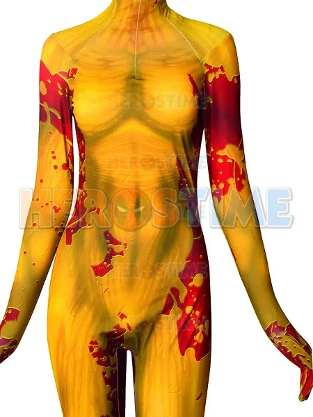 Костюм Суперзлодея Zentai для косплея костюм супергероя с 3D принтом Крик Донна