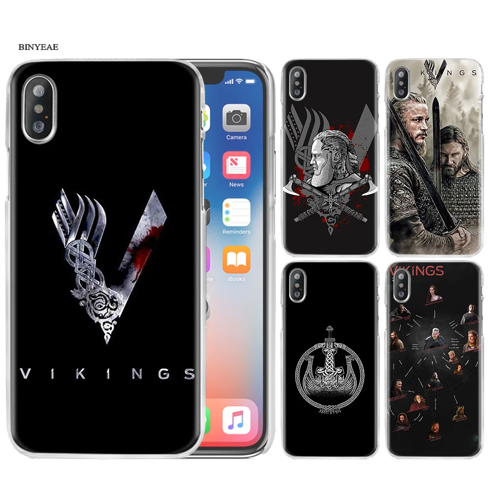 

Hard PC Plastic Phone Case Cover Clear for iPhone XS Max XR 7 8 6 6s Plus X 5 5s SE 5C 4 4S Coque Ragnar Lothbrok Vikings Series