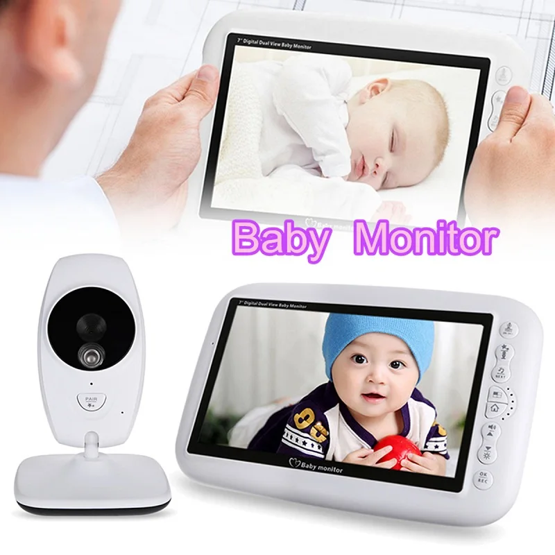

XP-870 2.4GHz Wireless Infant Baby Monitor With Camera Night Vision Nanny Security 4 Lullabies IP Camera 7.0inch For Babies Kid