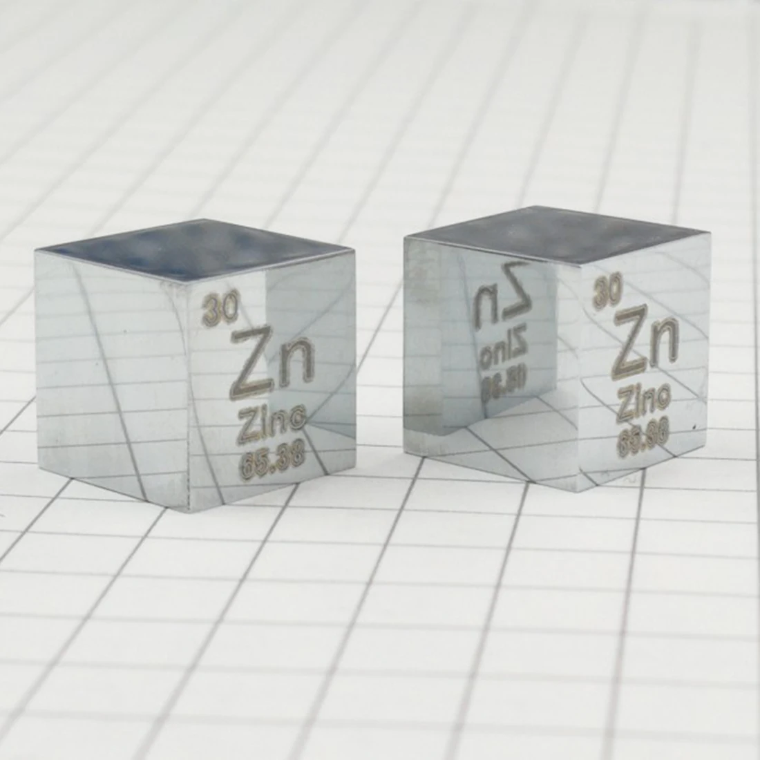 10X10X10 мм (Zn≥ 99.9%) Зеркальная полировка высокой чистоты Цинковый куб Периодическая