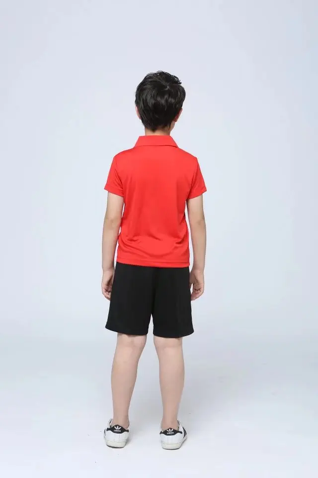 Детская бадминтон Спорт рубашка+ шорты одежда, настольный теннис/теннисные майки с короткими рукавами полиэстер Быстросохнущий костюм для бадминтона