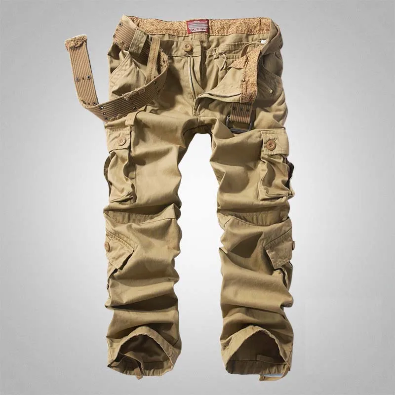 Большой размер мешковатые брюки карго для мужчин и женщин весна зима широкие брюки мужские s брюки для бега военные камуфляжная одежда - Цвет: Хаки