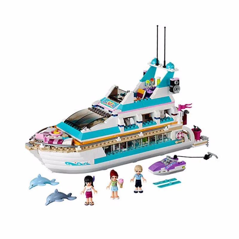 

2017 New Friends Girl Dolphin Cruiser Vessel ship Building Blocks Big Set Compatible with Lego gift bricks Kid Toy