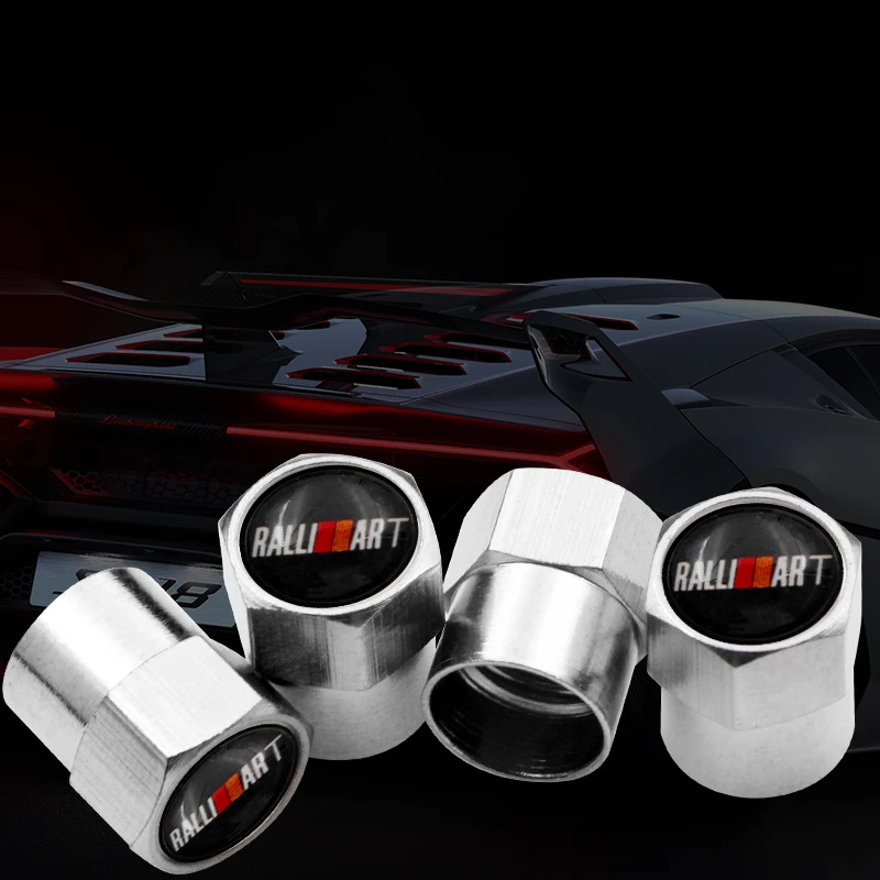 

4 pieces Stainless Steel Car Tire Valve Cap For Tire Air Valve Cap For Mitsubishi RALLIART Lancer Outlander Pajero Car-Styling