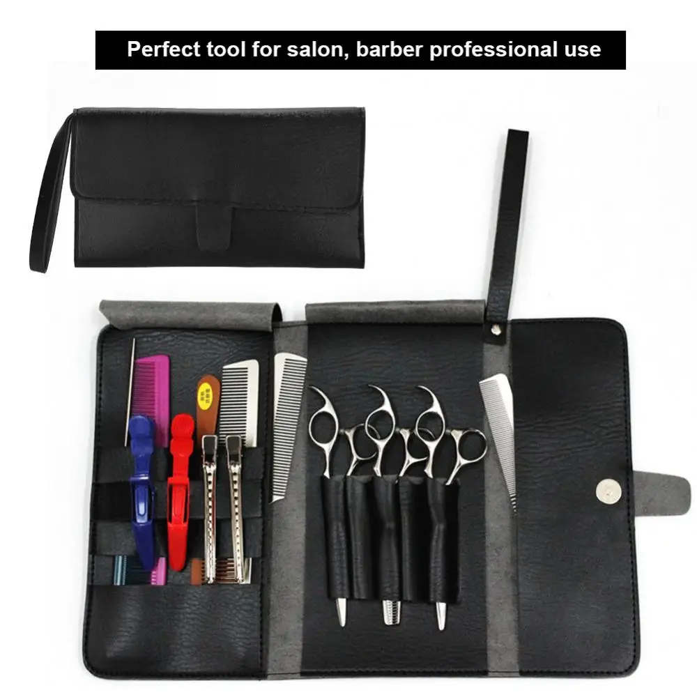 Portable Multi functional Hairdressing Barber Tools Scissors Comb Storage Case Package Bag