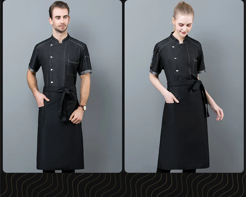 2019New поступление верхняя одежда для повара Униформа с топом для официантов и официанток Кук отель Кухня рабочая одежда Парикмахерская