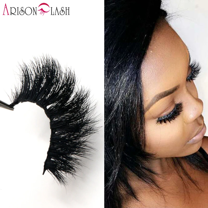 

Arison premium 100% real siberian 3D mink strip eyelashes thick lashes extension for professionals false lashes makeup Free ship