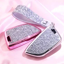 Porte-clés de voiture de luxe en diamant, coque de sac, clé à distance pour BMW série 2 7 X1 X5 X6 X5M X6M, cadeaux pour filles ou Wo