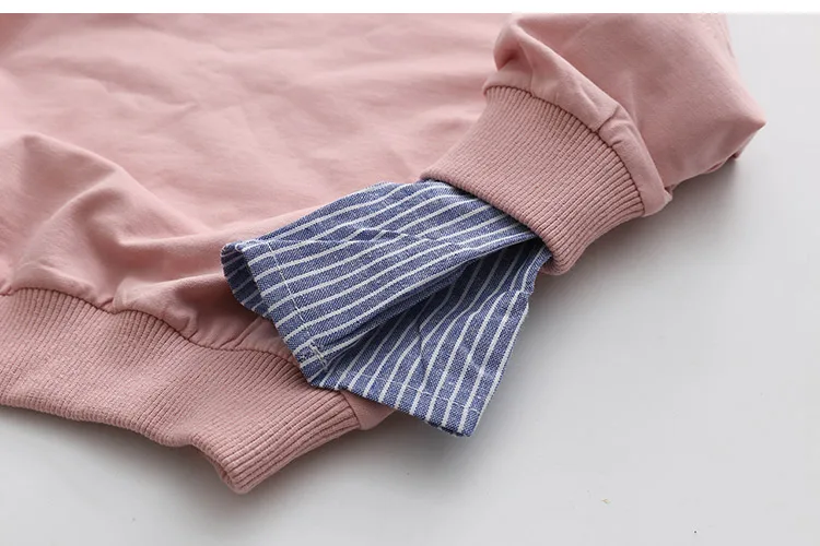 2018 Spring Autumn 2-10 11 12 Years Old Teenager Children Patchwork Fake 2 Pcs Baby Kids Basic Sweatshirt For Girls 11 12 Years (14)