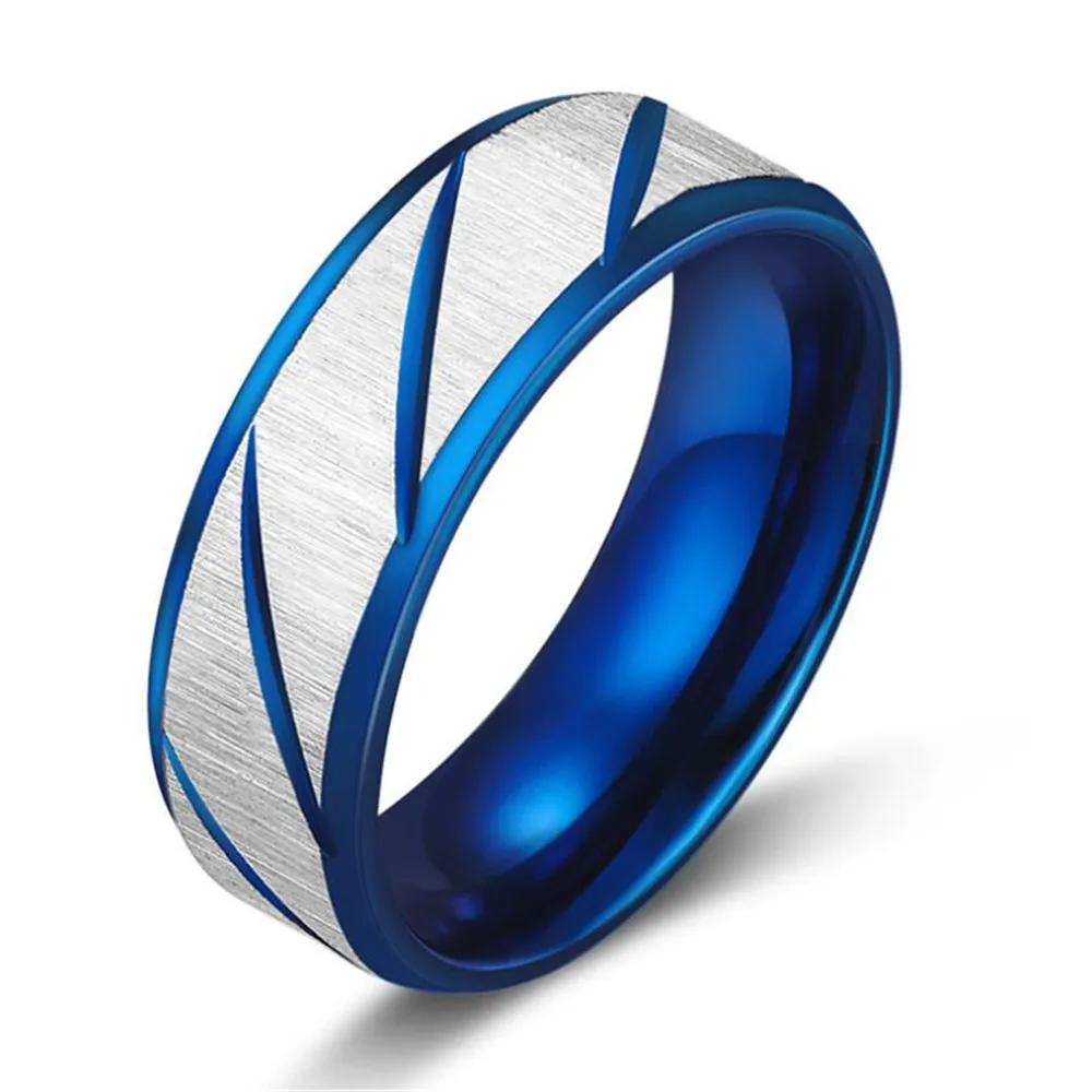

(12 pcs/lot) Titanium Rings for Men Stainless Steel Rings Blue / Black / Gold 3 Colors Christmas Gift Free Shipping