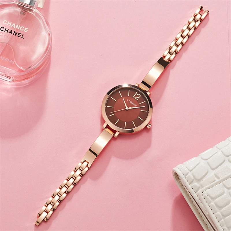 Exquisite Luxury Style Women Watches CURREN Fashion Quartz Ladies Watch Drop Shipping Top Brand Elegant Girl Bracelet Watch