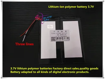 

3.7V 7600mAH 4396125 Polymer lithium ion / Li-ion battery for tablet pc,POWER BANK,cell phone