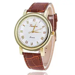 Reloj Mujer Женева модные женские туфли аналоговые кварцевые с кожанным РЕМЕШКОМ НАРУЧНЫЕ ЧАСЫ Марка часы для мужчин и женщин часы montre Femme часы