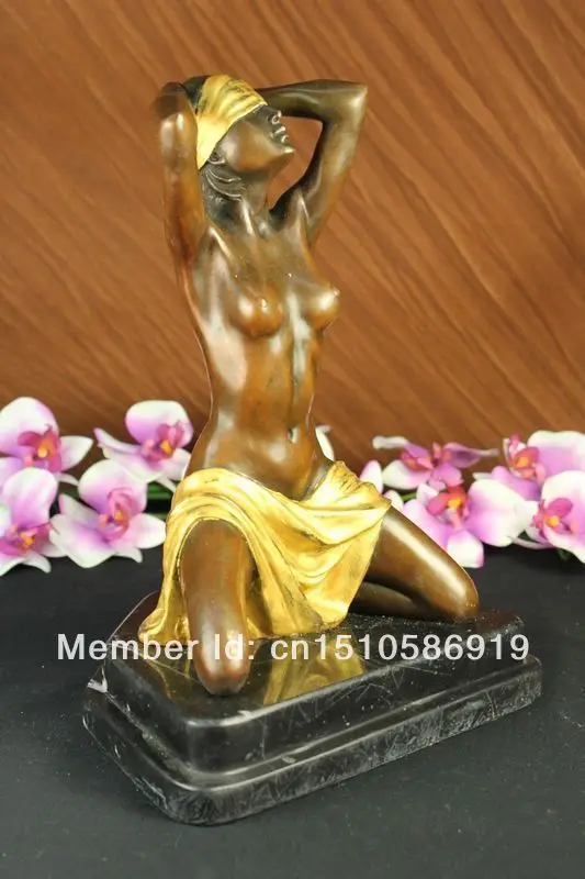 

Abstract Modern Art Nude Girl Captive Bronze Sculpture Marble Base Statue Figure
