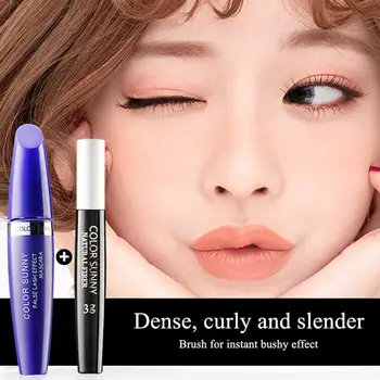 

Mascara Eyelash Fiber Kit Waterproof Natural Slender Curling Dense Lashes Eyelash Makeup Set