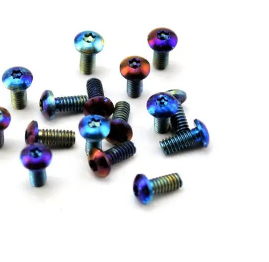 

M2.1 Knife clip screw Titanium alloy T6 Plum blossom nut 10 pieces