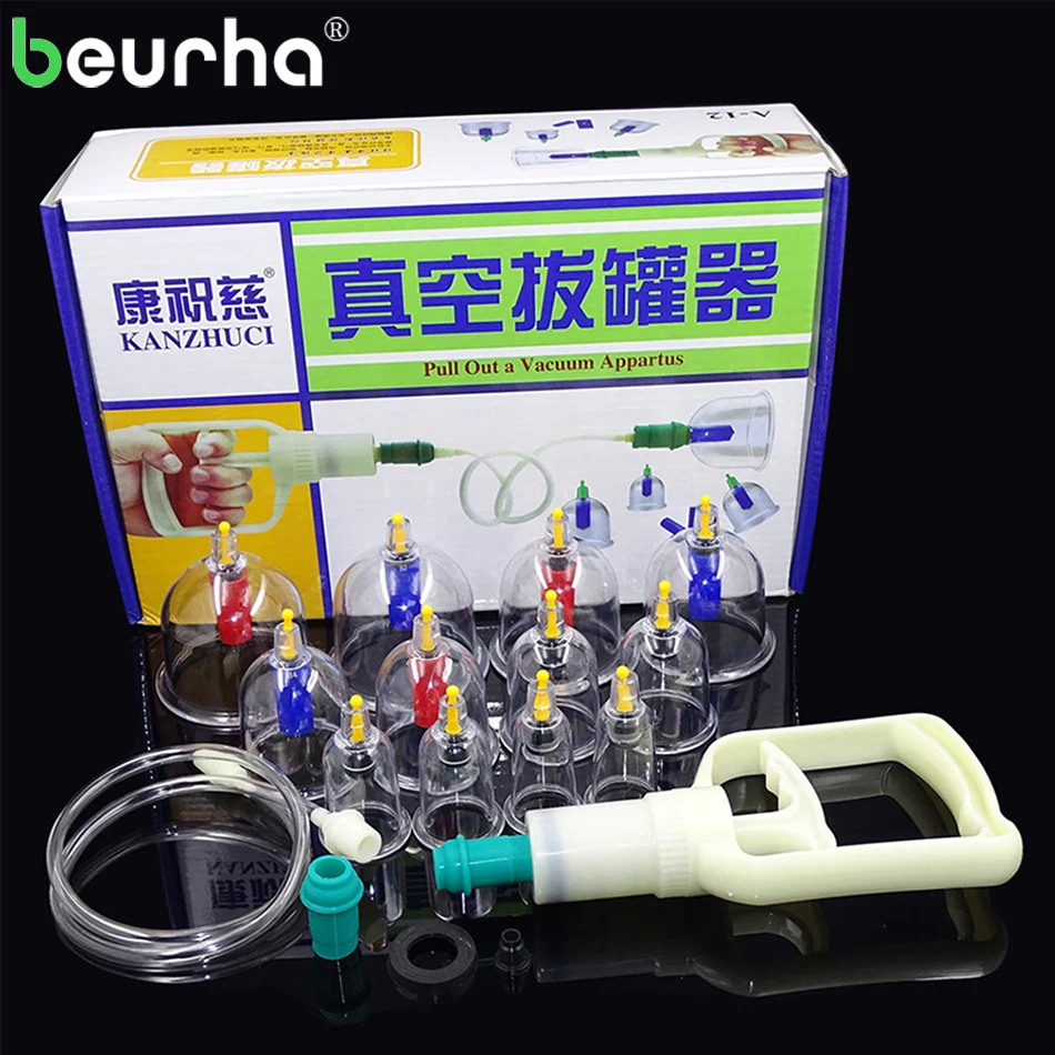 12PCS Cans for Massage Suction Cup Acupuncture Massage Cupping