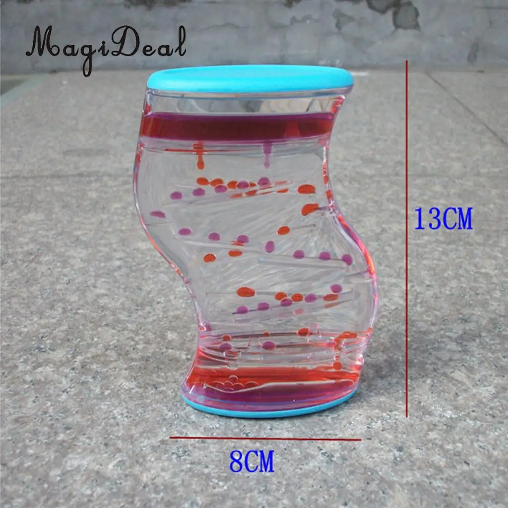 Novelty Floating Color Mix Oil Liquid Bubbler Motion Timer Hour Glass Home Office Desk Decoration Friends Gift Random Color