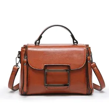 Vintage Box bag Messenger Bags Quality Oil wax Leather Soft Solid PU Handbag Flap Crossbody bag Vintage Box bag Messenger Bags Quality Oil wax Leather Soft Solid PU Handbag Flap Crossbody bag