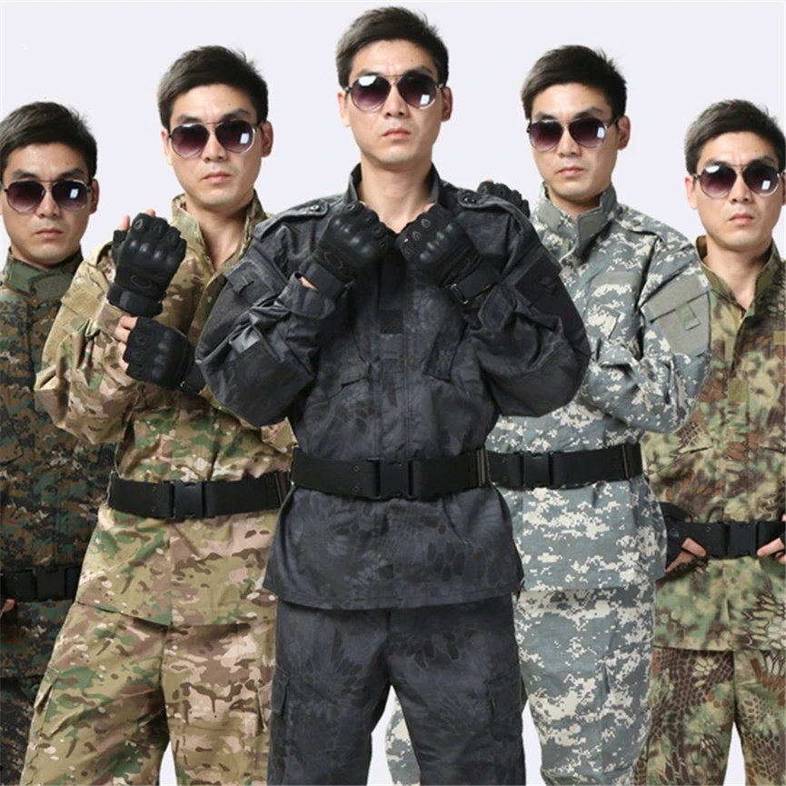 

10Color Men Military Uniform Tactical Special Forces ACU Army Camouflage Clohtes Pant Set Combat Ww2 Uniforms for Man Soldier