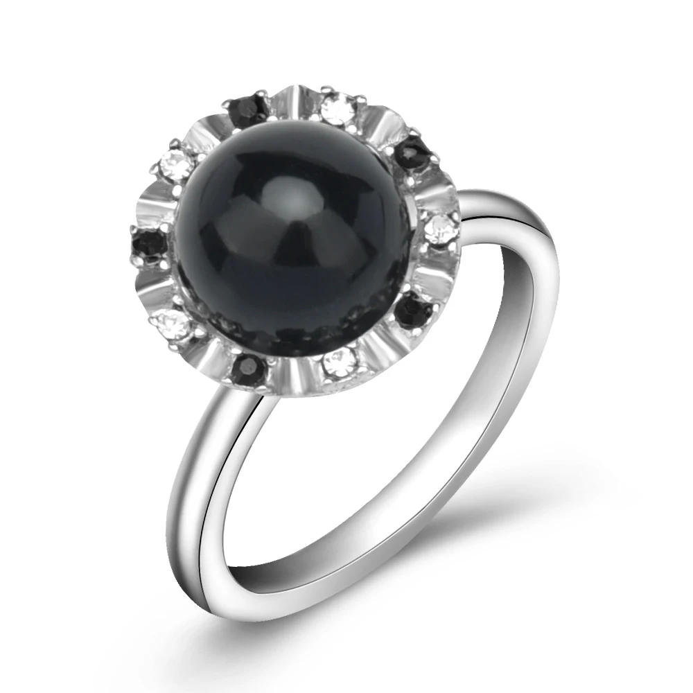 

pearl rings white color and black color can select cute ring