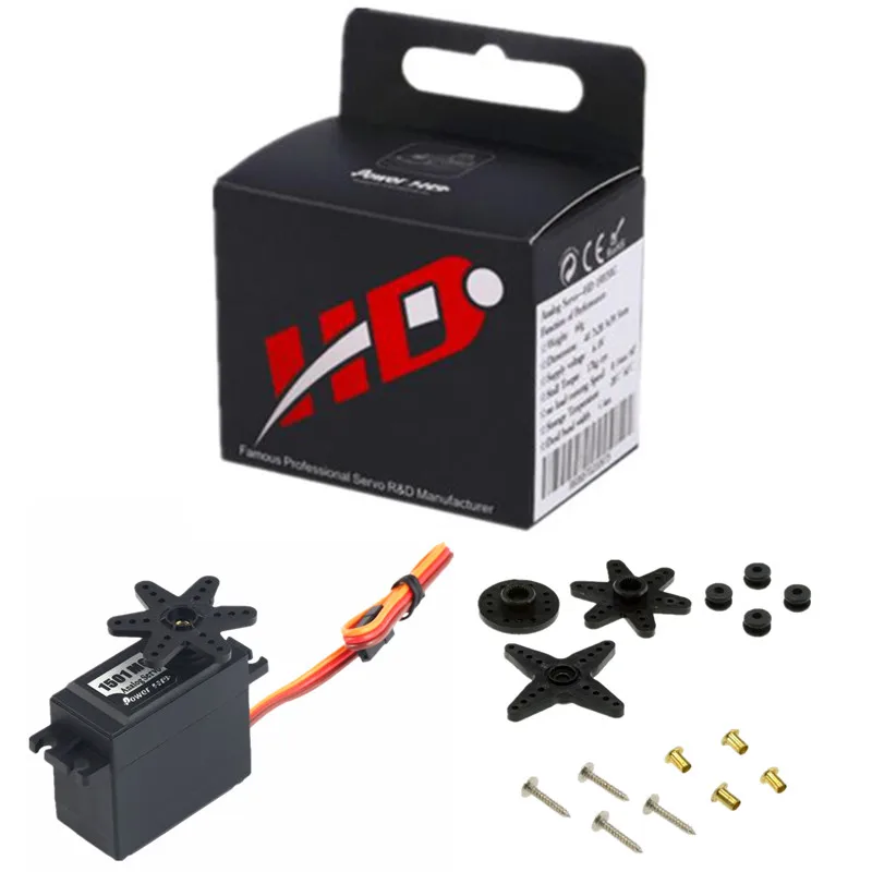 

Orginal Power HD High Torque 60G Standard Servo HD-1501MG Steering Analog Servos ALL Metal Gear 17KG For Car Robot RC Airplane