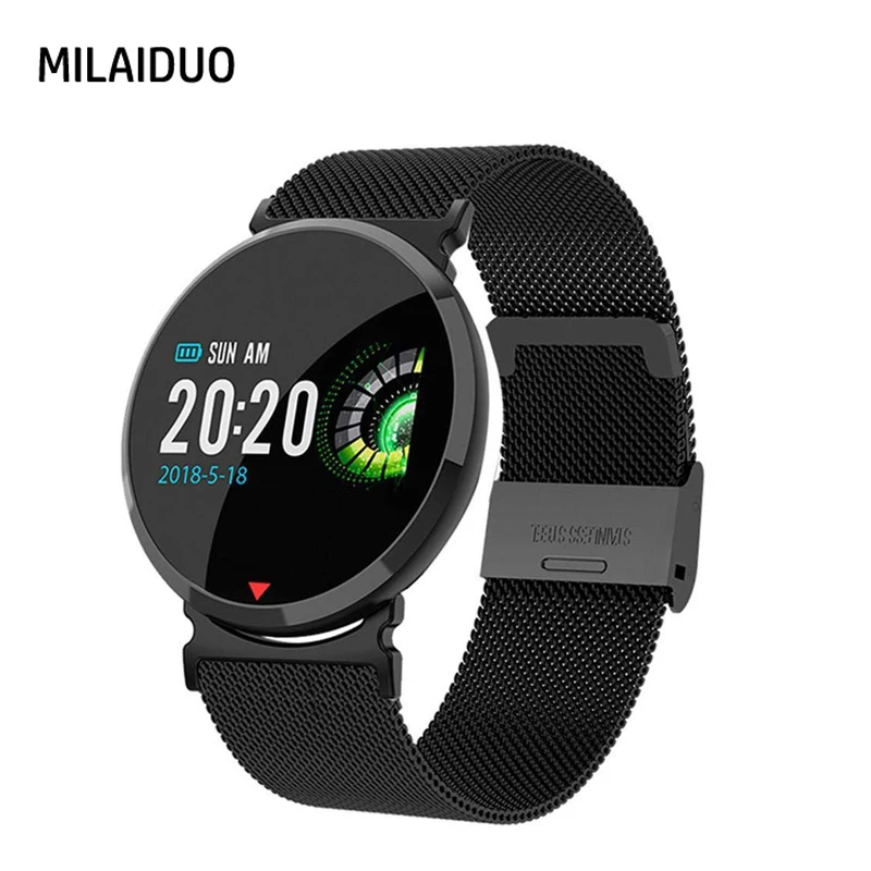 

E28 Fashion Men Smart Watch OLED Color Screen Fitnes Tracker Heart Rate Blood Pressure Monitor Smartwatch For iOS Android