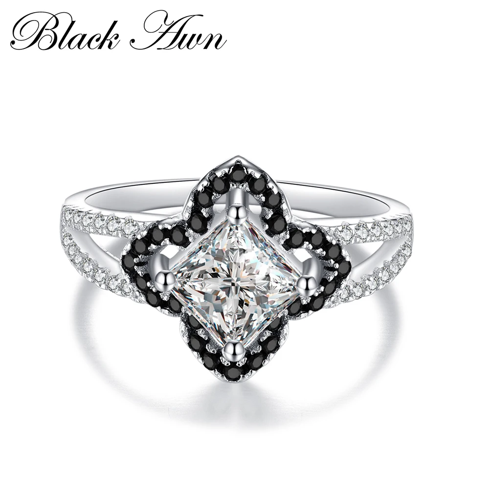 Женское кольцо из серебра 100% пробы с черно белым камнем|ring for|rings for womenrings women stone |