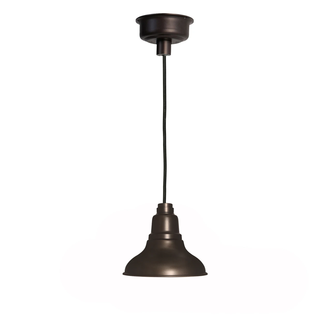8 Dahlia LED Pendant Barn Light in Mahogany Bronze