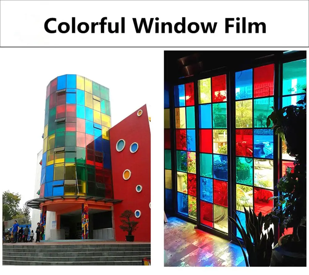 50 см x 300 см стеклянная оконная пленка для окна, самоклеющиеся стеклянные наклейки для домашнего декора, смешанные цвета на ваш выбор