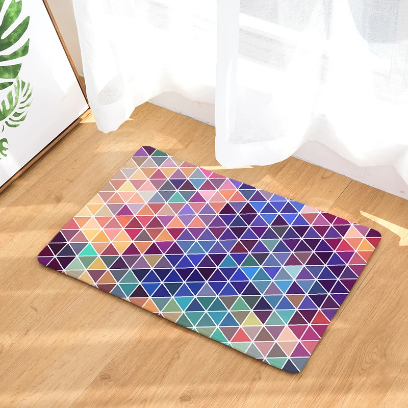 

Flannel Geometric door mats Household bathroom door mats foot mats long bedroom mats