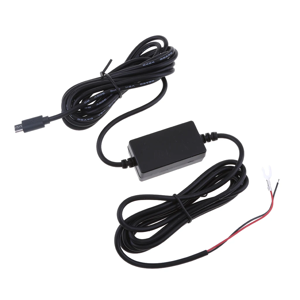 Micro USB Hard Wire Auto Charger Cable Kit 12V-35V to 5V for Dash Cameras GPS Auto DVR Power 3.5m