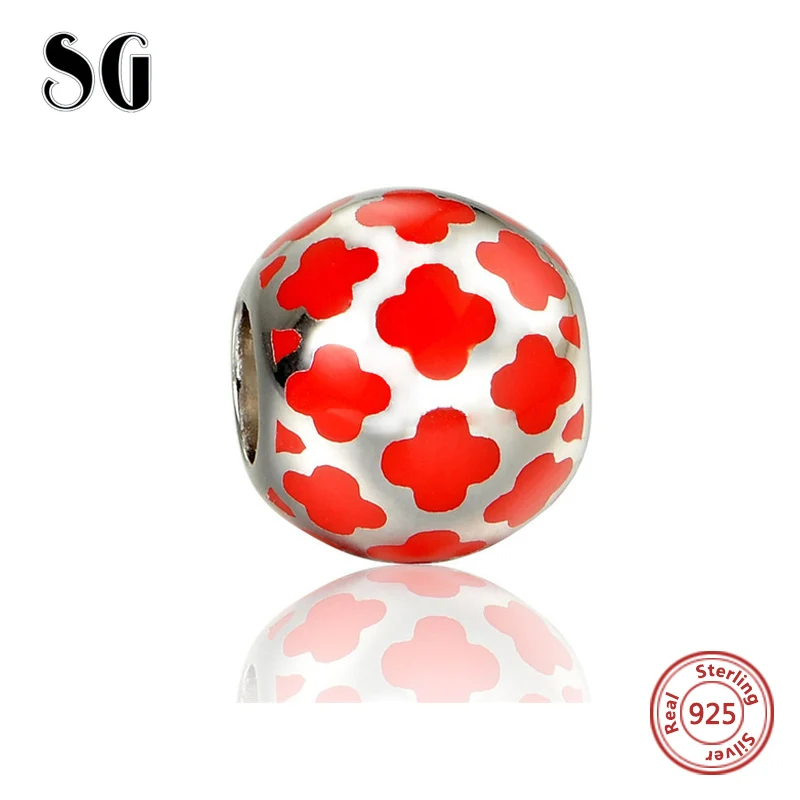 

High Polishing 925 Silver Original Colour Enamel Charm Bead Fit Authentic pandora Bracelets pandora sterling-silver-Jewelry