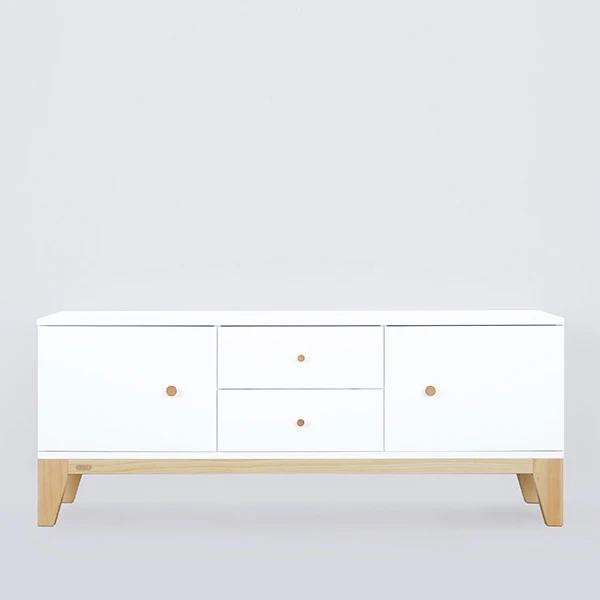 TV white paint wood combination of creative IKEA living room