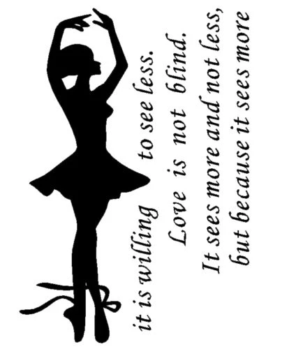 Ballet Danse Rome Stickers Danseur Amour Est Pas Aveugle Citations Stickers Muraux Aliexpress