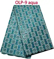 Afrikaanse dubbele organza kant stof, hot selling heavy kant stof trouwjurk! OLP-9