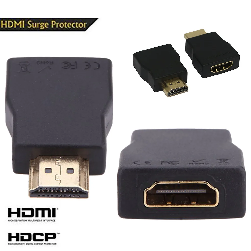 

Mini Portable HDMI-HDMI Male-Female Surge Protector ESD Protection For Lightning Surge 2019 High Quality