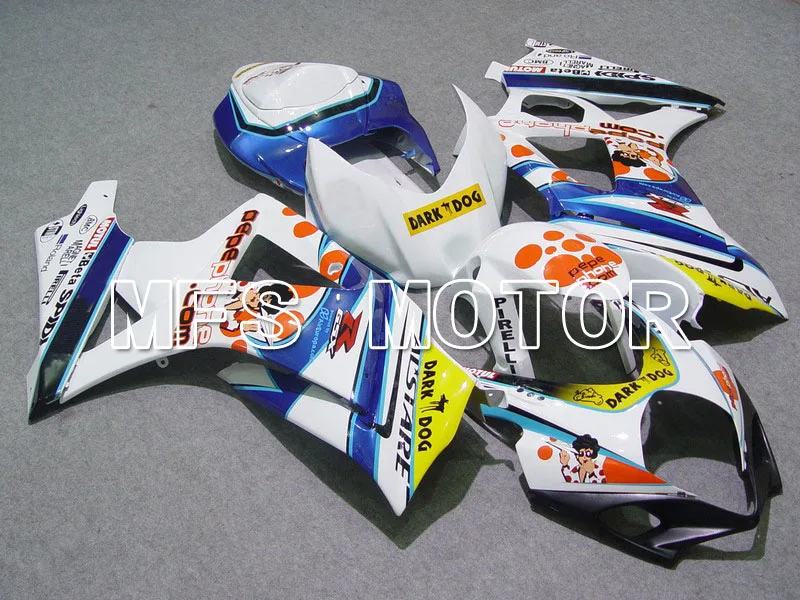 

For Suzuki GSXR 1000 K7 2007 2008 Injection ABS Fairing Kits GSXR1000 K7 07 08 - Dark Dog - White/Blue